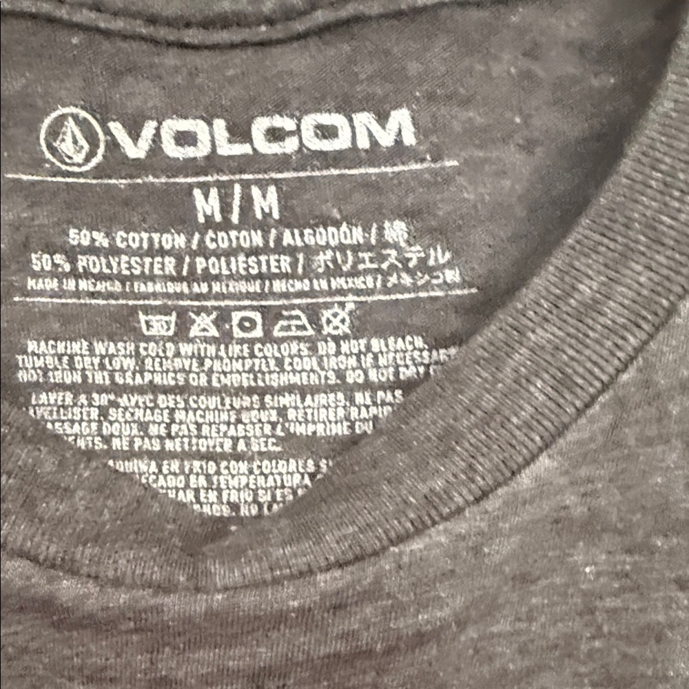 Volcom Men's Charcoal Graphic Tee - Picture 2 of 3